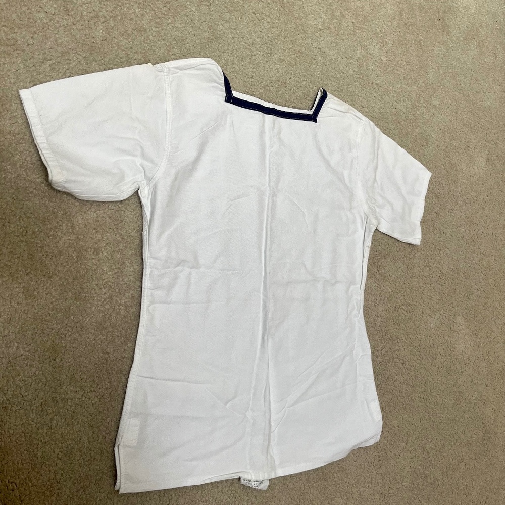authentic navy shirt / white